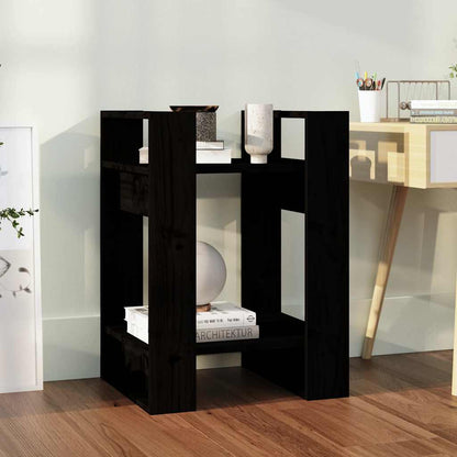 Libreria/Divisorio Nero 41x35x57 cm in Legno Massello di Pino | homemem39