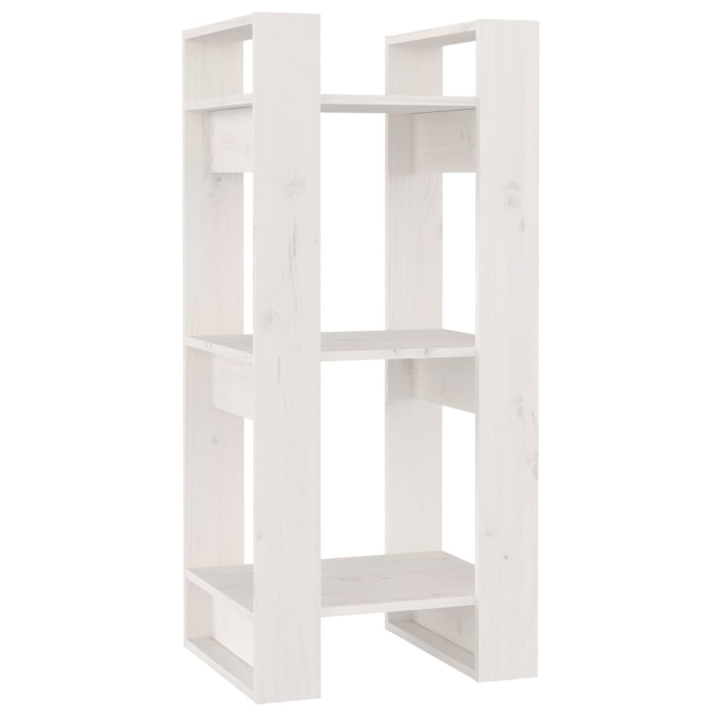 Libreria/Divisorio Bianco 41x35x91 cm in Legno Massello di Pino | homemem39