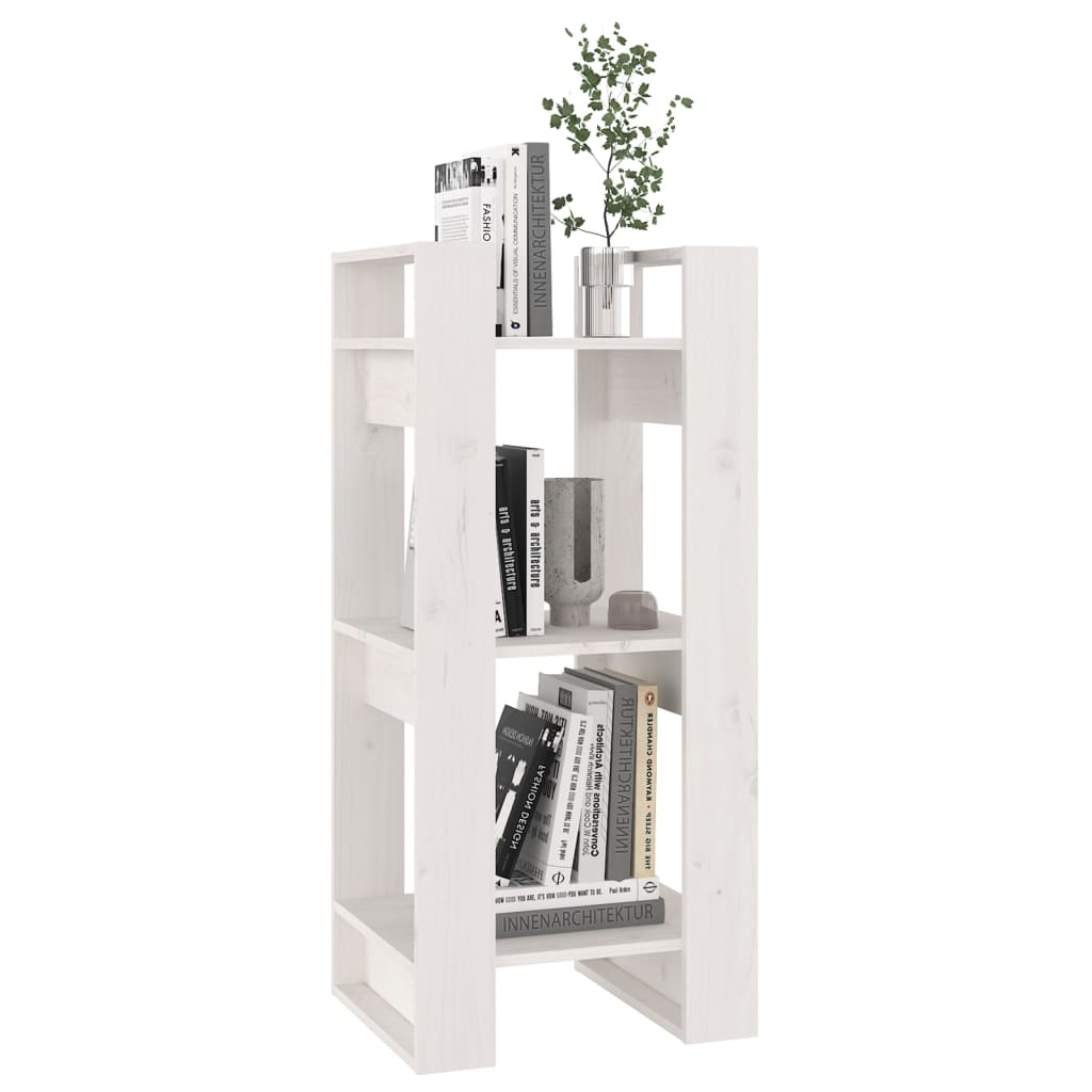 Libreria/Divisorio Bianco 41x35x91 cm in Legno Massello di Pino | homemem39