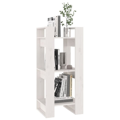 Libreria/Divisorio Bianco 41x35x91 cm in Legno Massello di Pino | homemem39