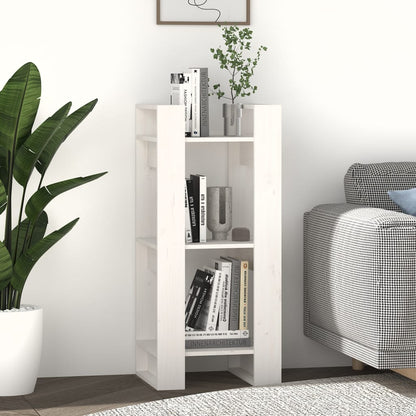 Libreria/Divisorio Bianco 41x35x91 cm in Legno Massello di Pino | homemem39
