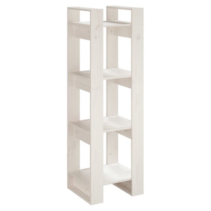 Libreria/Divisorio Bianco 41x35x125cm in Legno Massello di Pino | homemem39
