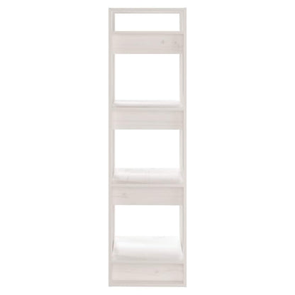 Libreria/Divisorio Bianco 41x35x125cm in Legno Massello di Pino