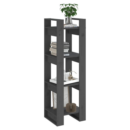 Libreria/Divisorio Grigio 41x35x125 cm Legno Massello di Pino | homemem39