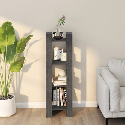 Libreria/Divisorio Grigio 41x35x125 cm Legno Massello di Pino | homemem39