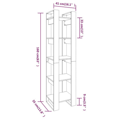 Libreria/Divisorio 41x35x160 cm in Legno Massello di Pino | homemem39
