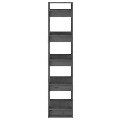 Libreria/Divisorio Grigio 41x35x160 cm Legno Massello di Pino