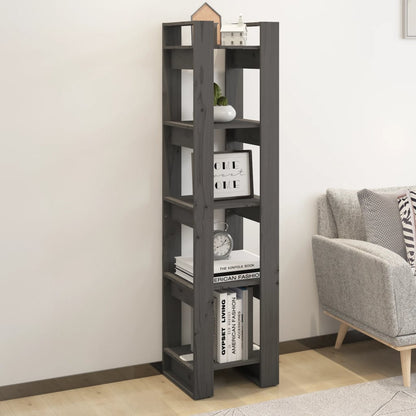 Libreria/Divisorio Grigio 41x35x160 cm Legno Massello di Pino | homemem39