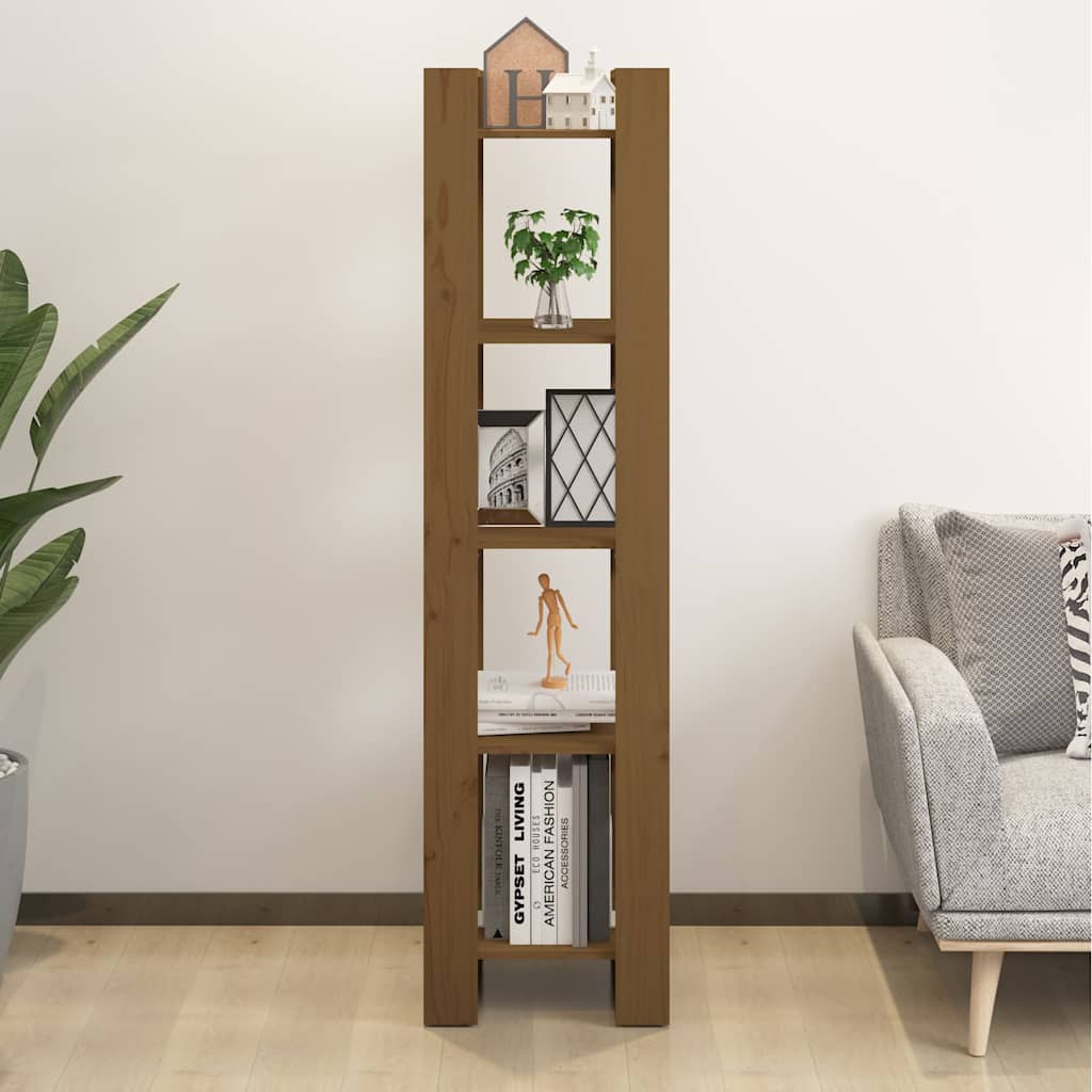 Libreria/Divisorio Ambrato 41x35x160 cm in Massello di Pino