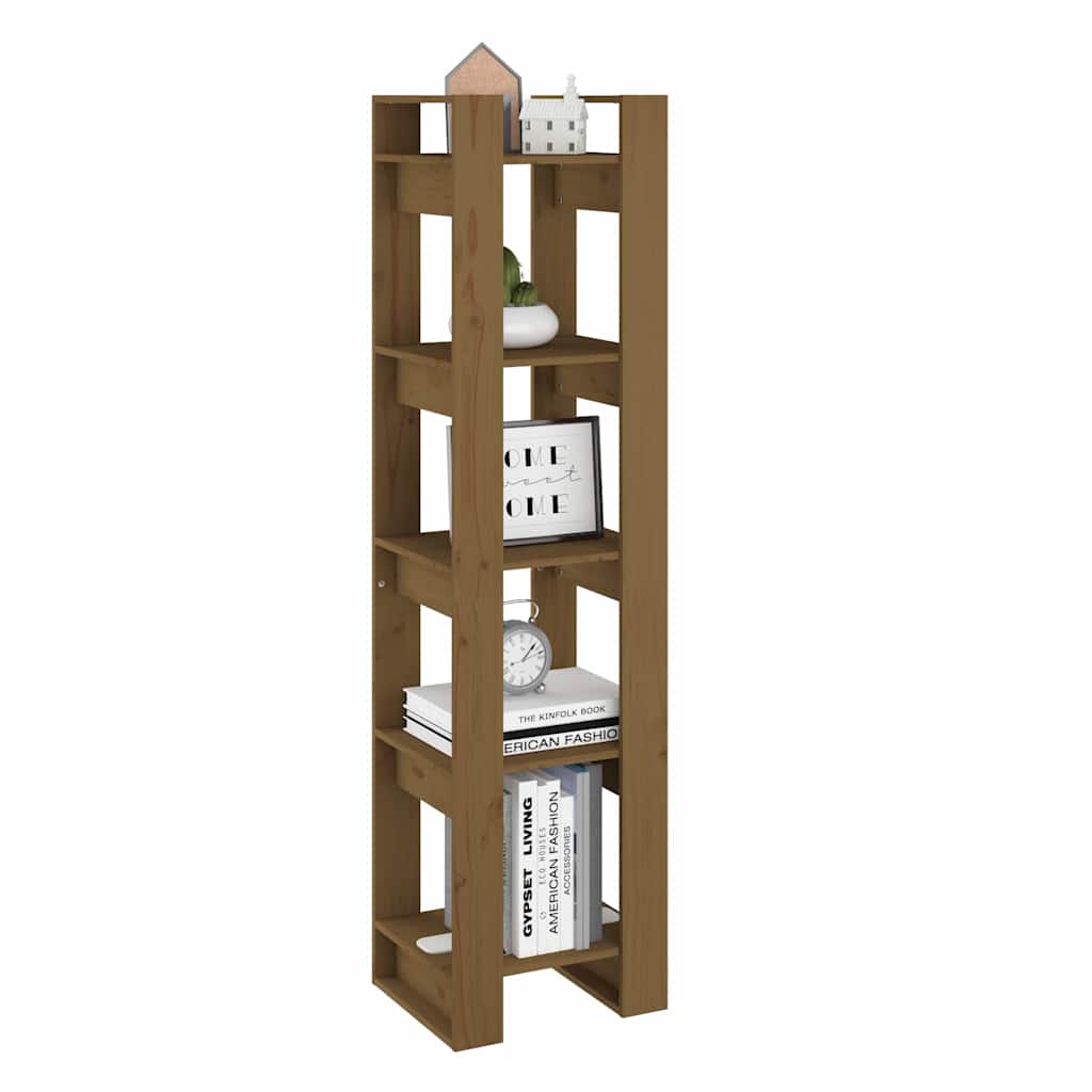 Libreria/Divisorio Ambrato 41x35x160 cm in Massello di Pino