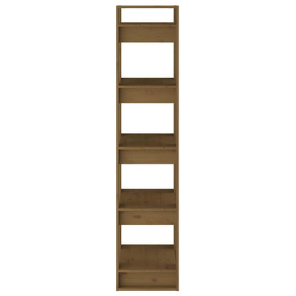 Libreria/Divisorio Ambrato 41x35x160 cm in Massello di Pino