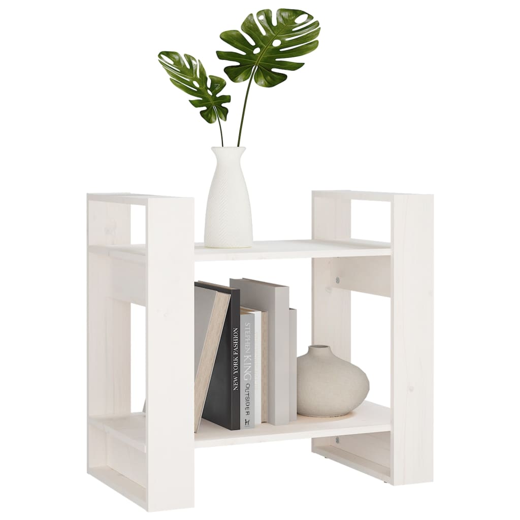 Libreria/Divisorio Bianco 60x35x57 cm in Legno Massello di Pino | homemem39