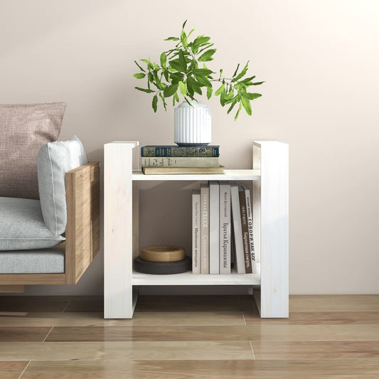 Libreria/Divisorio Bianco 60x35x57 cm in Legno Massello di Pino | homemem39