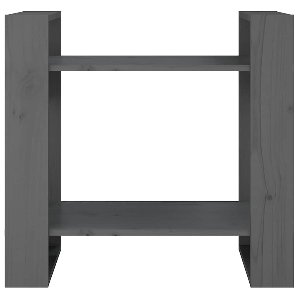 Libreria/Divisorio Grigio 60x35x57 cm in Legno Massello di Pino | homemem39