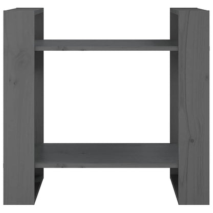 Libreria/Divisorio Grigio 60x35x57 cm in Legno Massello di Pino | homemem39