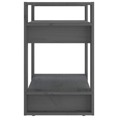 Libreria/Divisorio Grigio 60x35x57 cm in Legno Massello di Pino