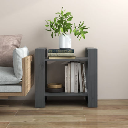 Libreria/Divisorio Grigio 60x35x57 cm in Legno Massello di Pino | homemem39