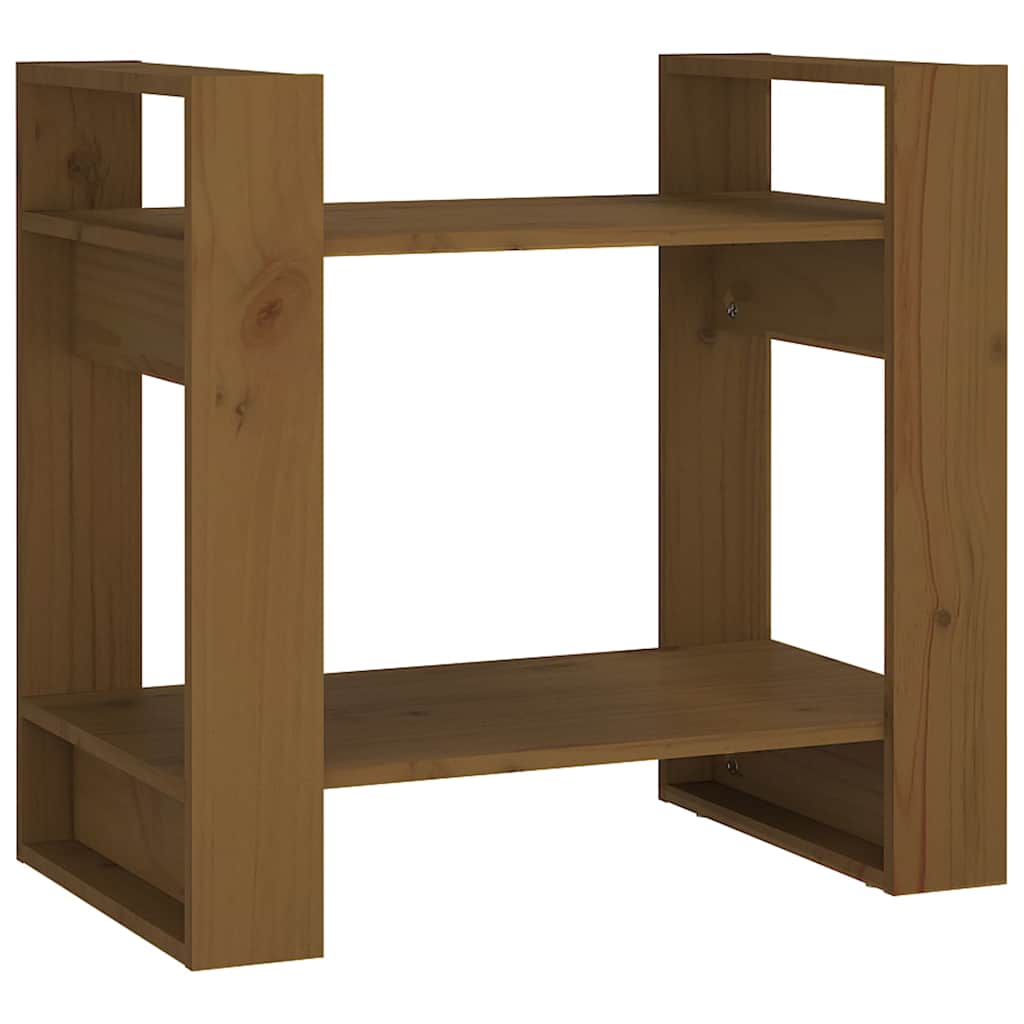 Libreria/Divisorio Ambrato 60x35x57 cm in Legno Massello