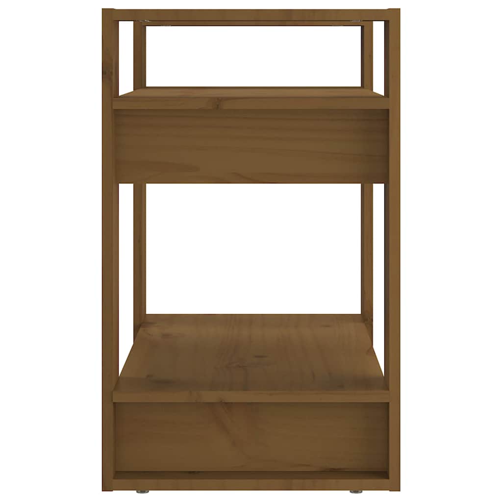 Libreria/Divisorio Ambrato 60x35x57 cm in Legno Massello