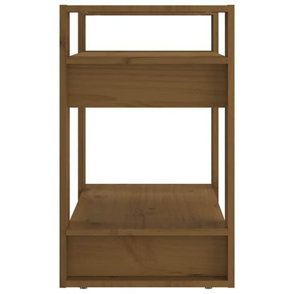 Libreria/Divisorio Ambrato 60x35x57 cm in Legno Massello