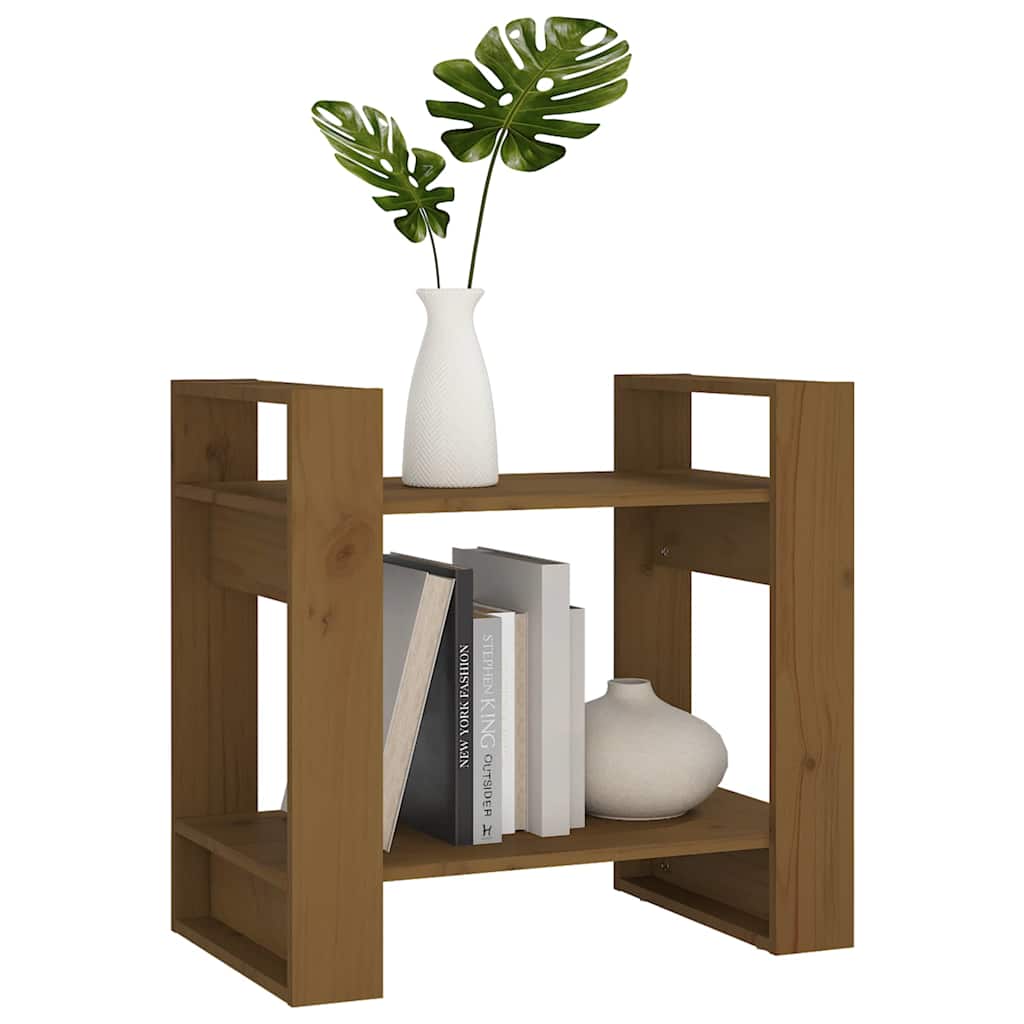 Libreria/Divisorio Ambrato 60x35x57 cm in Legno Massello