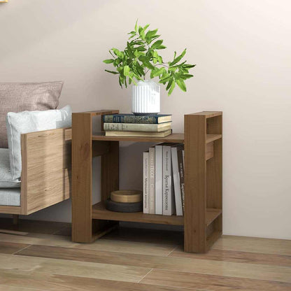 Libreria/Divisorio Ambrato 60x35x57 cm in Legno Massello