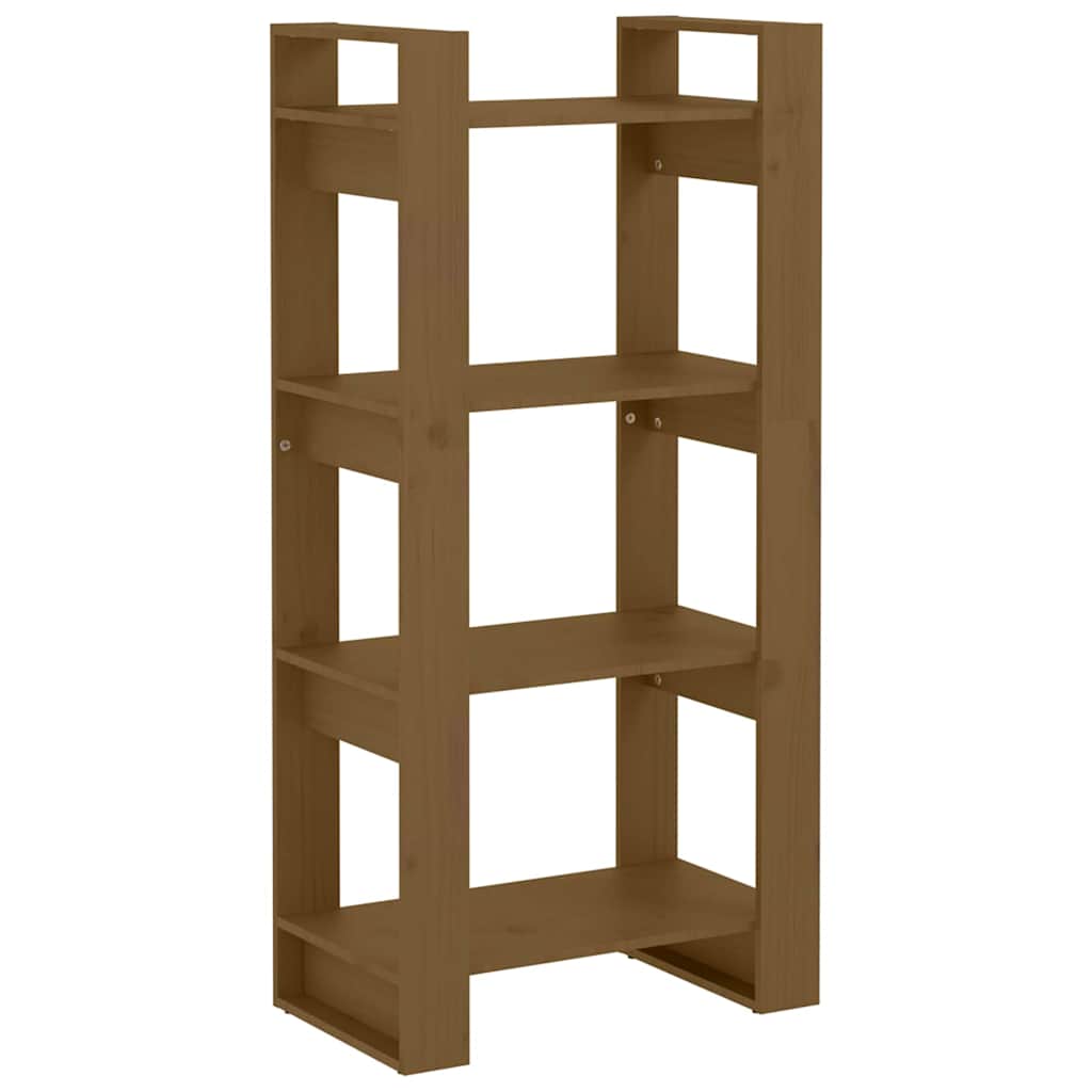 Libreria/Divisorio ambra 60x35x125 cm in Legno Massello