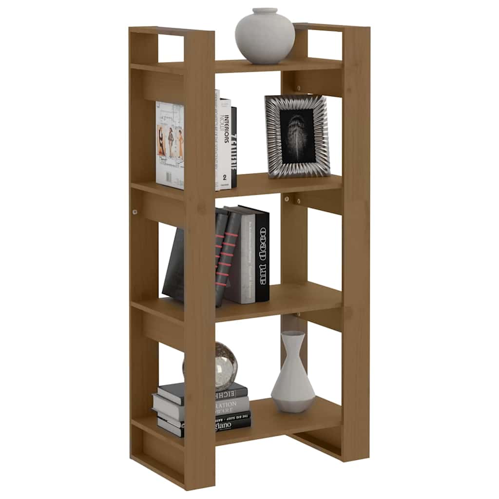 Libreria/Divisorio ambra 60x35x125 cm in Legno Massello