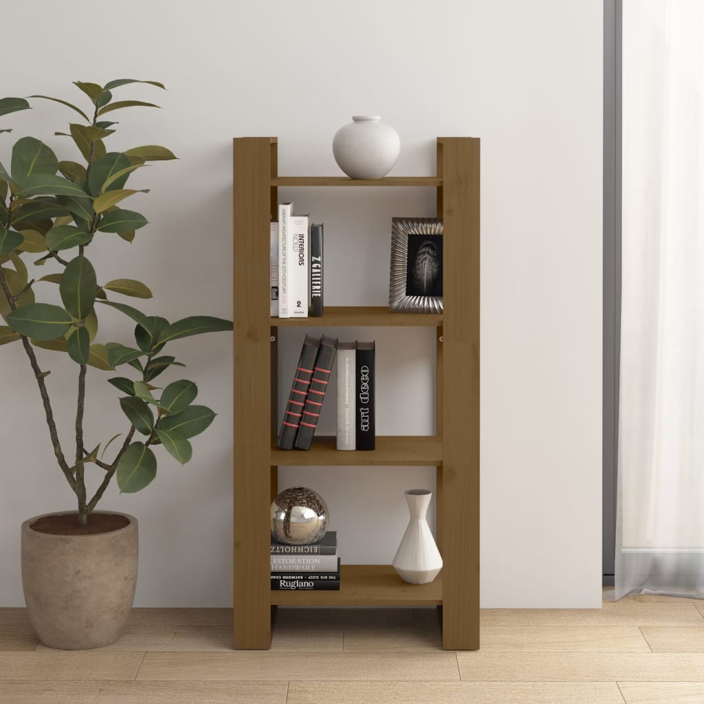 Libreria/Divisorio ambra 60x35x125 cm in Legno Massello | homemem39