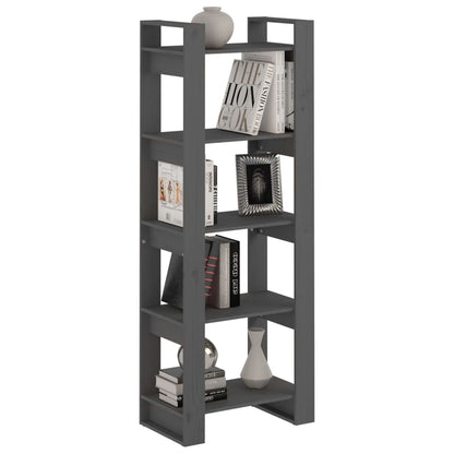 Libreria/Divisorio Grigio 60x35x160 cm Legno Massello | homemem39