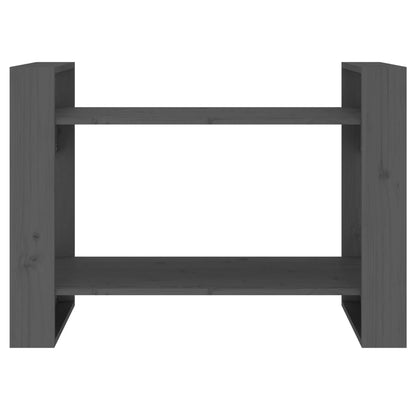 Libreria/Divisorio Grigio 80x35x56,5 cm Legno Massello di Pino