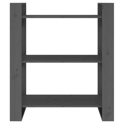 Libreria/Divisorio Grigio 80x35x91 cm in Legno Massello di Pino | homemem39