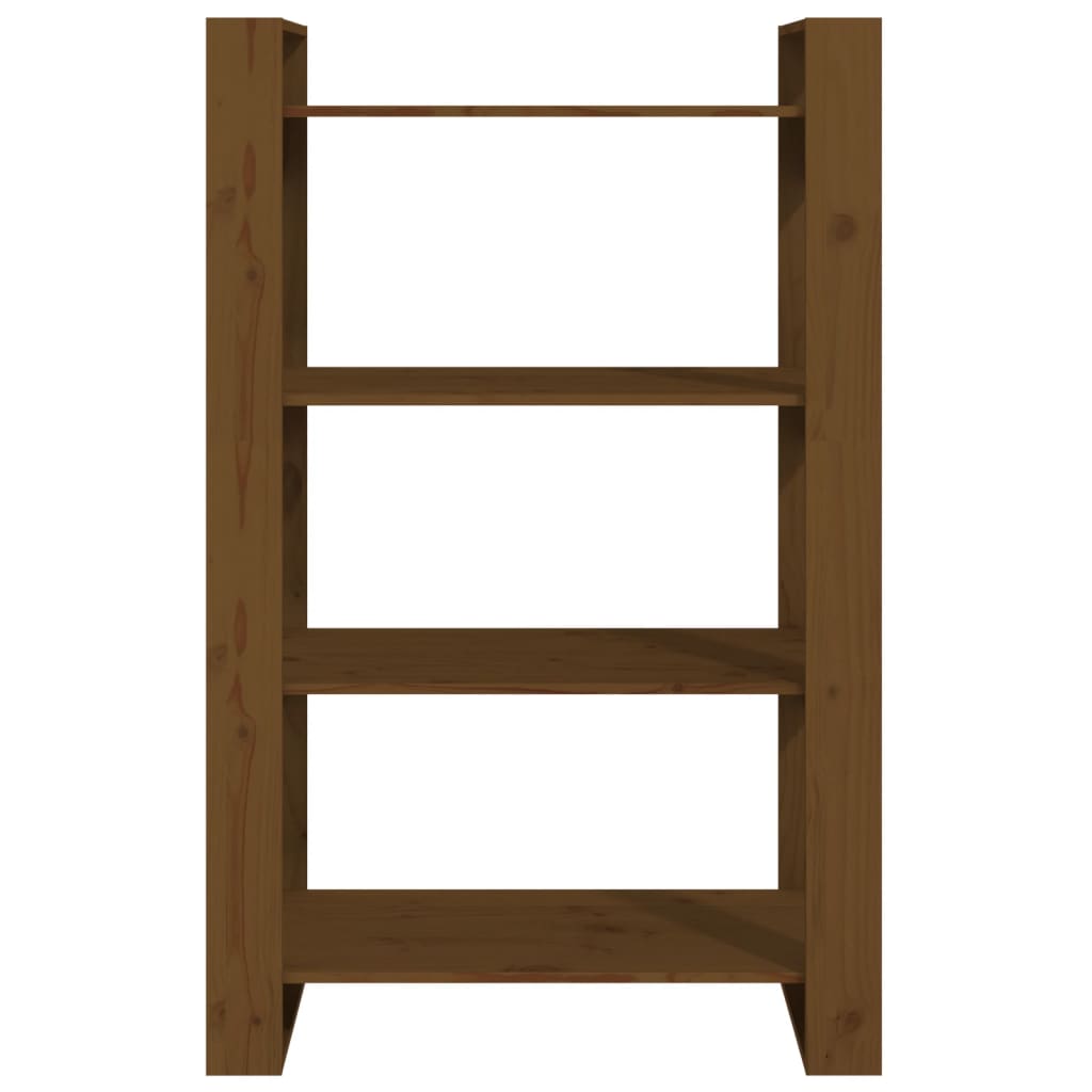 Libreria/Divisorio Ambrato 80x35x125 cm Legno Massello di Pino | homemem39