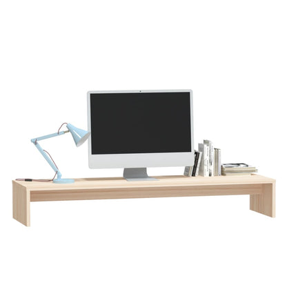 Monitor Stand 100x27x15 cm in Solid Pine Wood