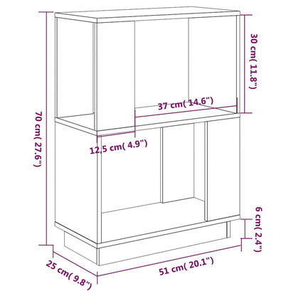 Libreria/Divisorio 51x25x70 cm in Legno Massello di Pino