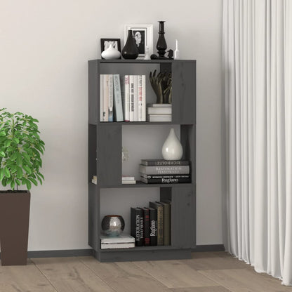 Libreria/Divisorio Grigio 51x25x101 cm Legno Massello di Pino | homemem39
