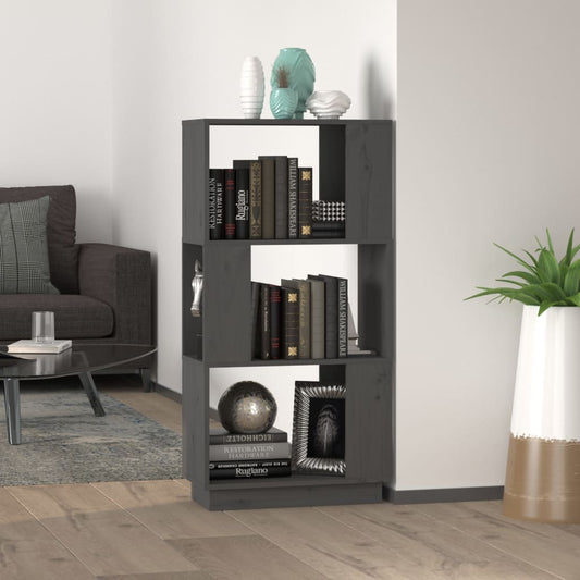 Libreria/Divisorio Grigio 51x25x101 cm Legno Massello di Pino | homemem39