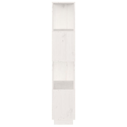 Libreria/Divisorio Bianco 51x25x132 cm Legno Massello di Pino | homemem39