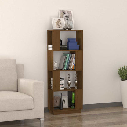 Libreria/Divisorio Ambrato 51x25x132 cm in Massello di Pino