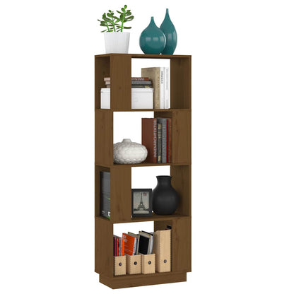 Libreria/Divisorio Ambrato 51x25x132 cm in Massello di Pino