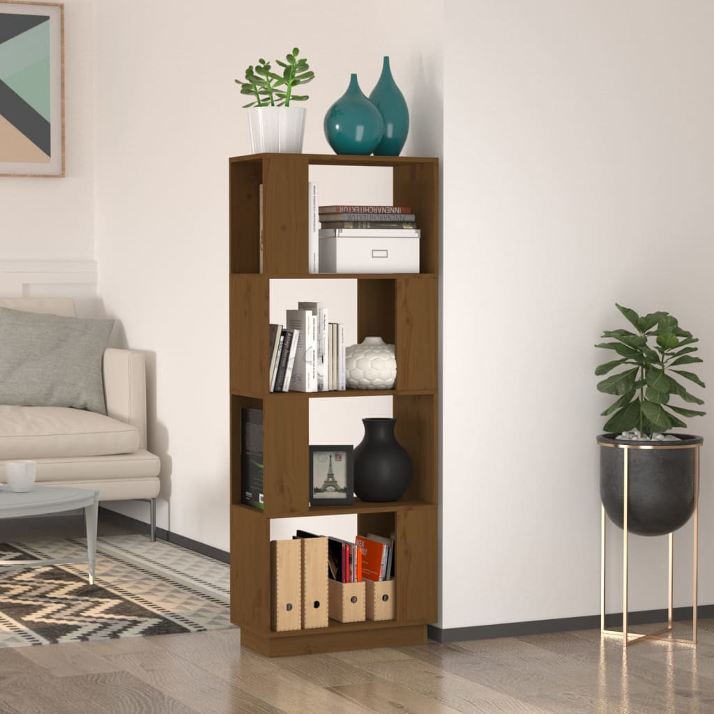 Libreria/Divisorio Ambrato 51x25x132 cm in Massello di Pino | homemem39