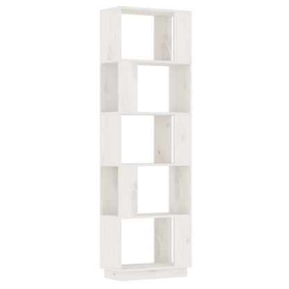 Libreria/Divisorio Bianco 51x25x163,5 cm Legno Massello di Pino | homemem39
