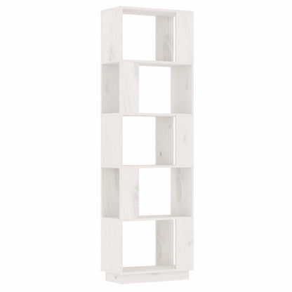 Libreria/Divisorio Bianco 51x25x163,5 cm Legno Massello di Pino