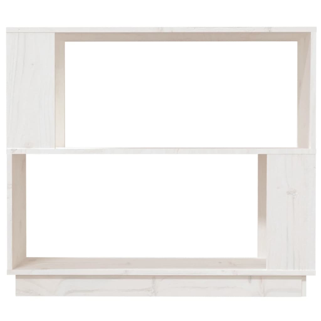 Libreria/Divisorio Bianco 80x25x70 cm in Legno Massello di Pino | homemem39