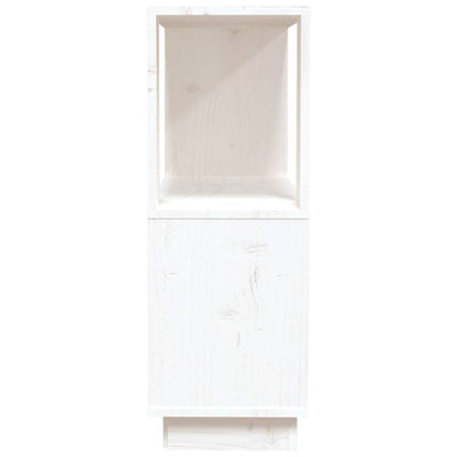 Libreria/Divisorio Bianco 80x25x70 cm in Legno Massello di Pino