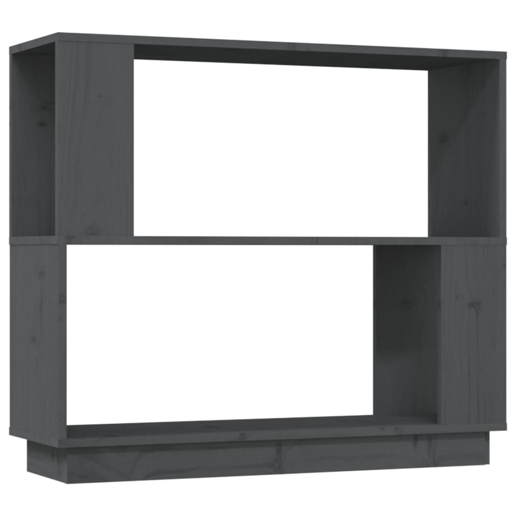 Libreria/Divisorio Grigio 80x25x70 cm in Legno Massello di Pino | homemem39