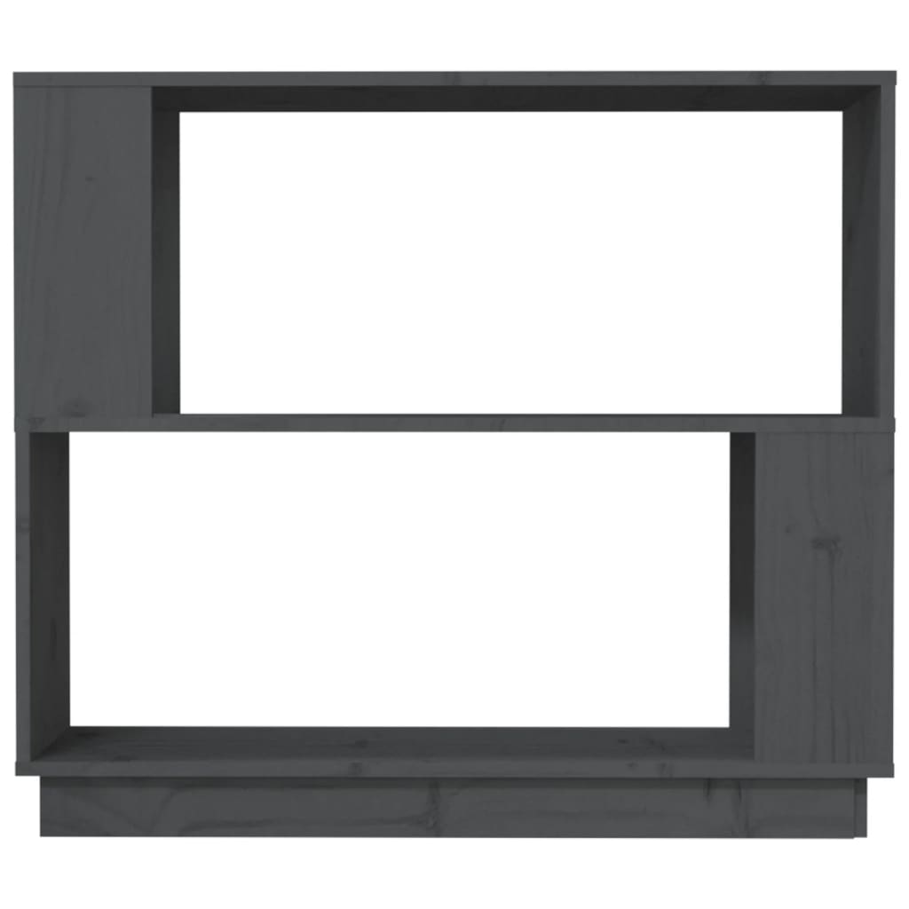 Libreria/Divisorio Grigio 80x25x70 cm in Legno Massello di Pino | homemem39