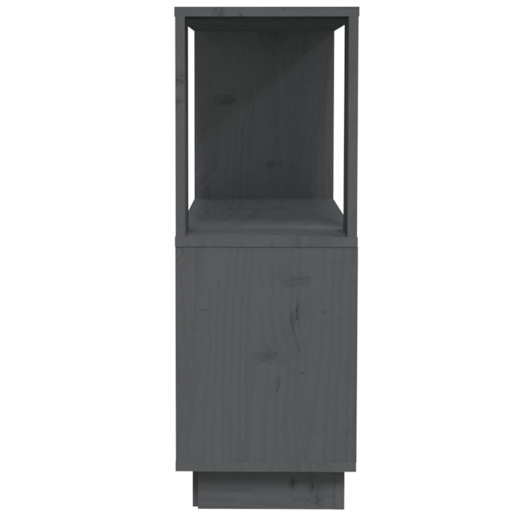Libreria/Divisorio Grigio 80x25x70 cm in Legno Massello di Pino | homemem39