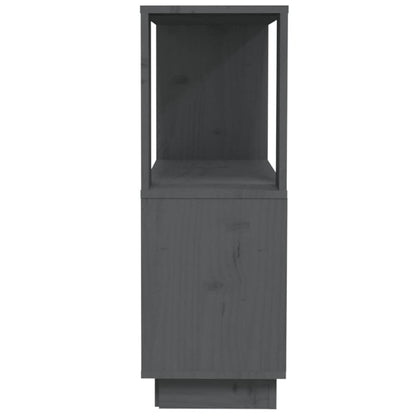 Libreria/Divisorio Grigio 80x25x70 cm in Legno Massello di Pino | homemem39