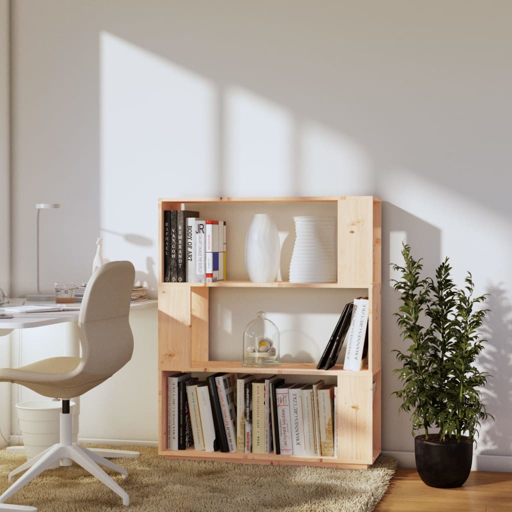 Libreria/Divisorio 80x25x101 cm in Legno Massello di Pino | homemem39